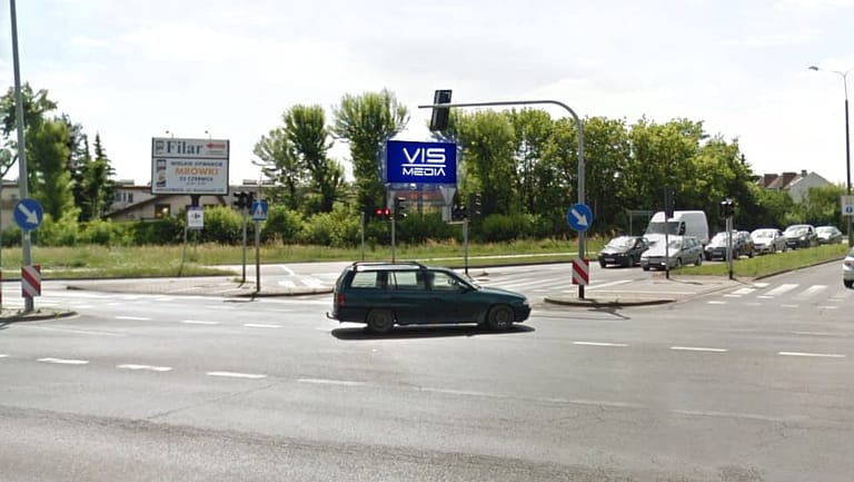 Telebim skrzyżowanie ulic Poznańska Miechowiecka w Inowrocławiu, agencja reklamowa Vismedia