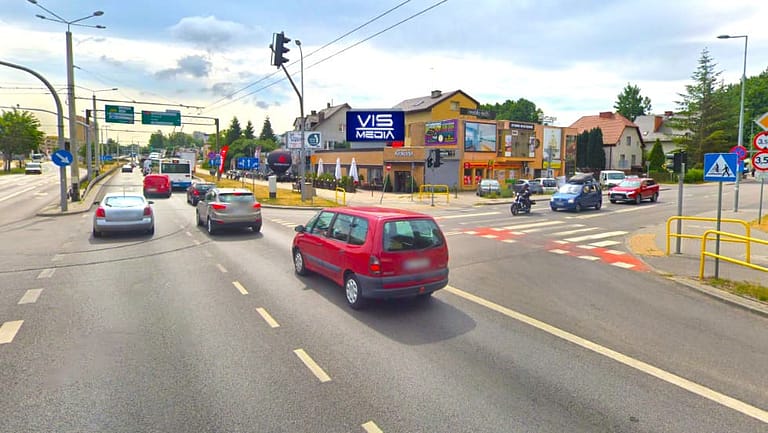 skrzyżowanie ulic Kcyńskiej oraz Morskiej w Gdyni, agencja reklamowa Vismedia